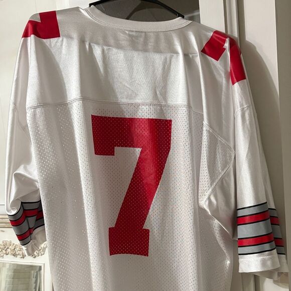 Nike Ohio State White and Red Men's Football Jersey #7 Size XXL Very Nice! - Picture 6 of 6